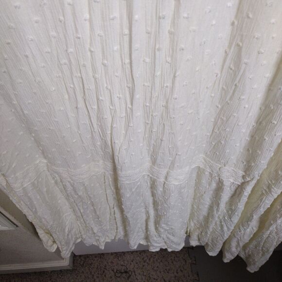 Knox Rose Swiss Dot Cream 3/4 Sleeve Maxi Dress Plus Size 2X Hippie Prairie Boho - Picture 8 of 12